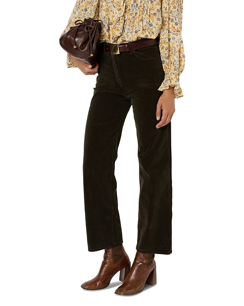 Gerard Darel Celeste Corduroy Pants In Green