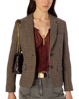 Nathane Wool Houndstooth Blazer