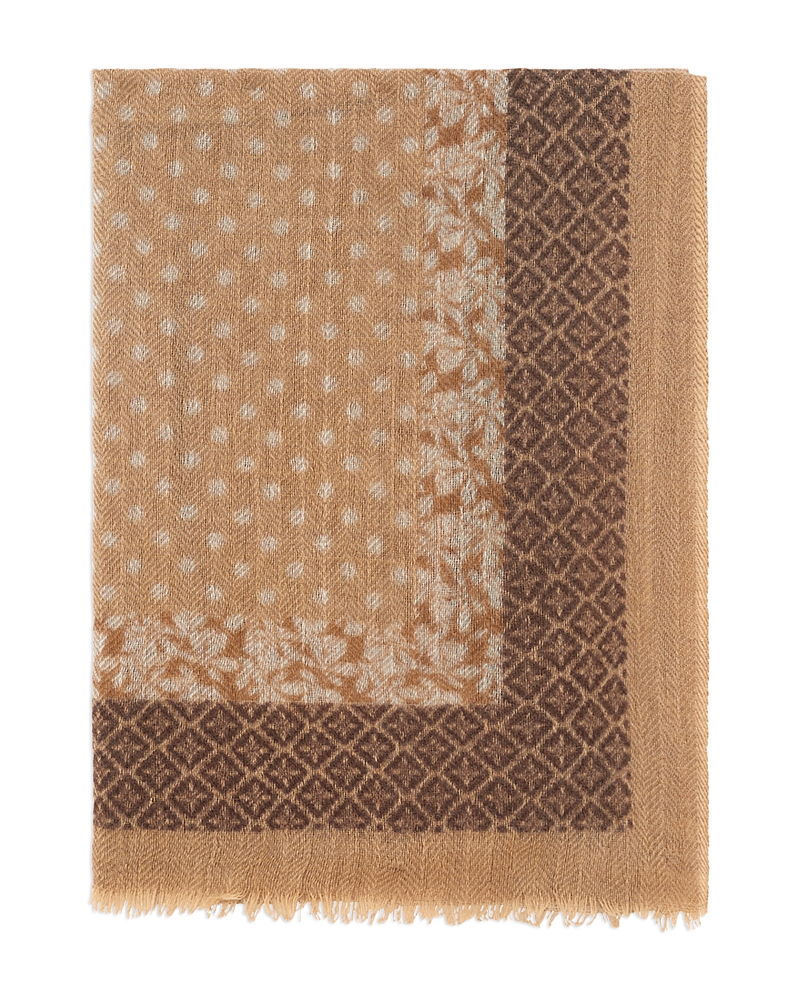 Gerard Darel Raniah Wool & Cashmere Scarf In Brown