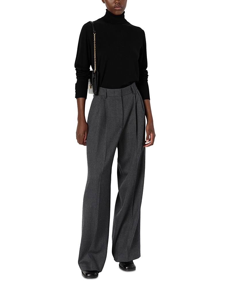 Gerard Darel Eugenie Merino Wool Turtleneck Sweater In Black