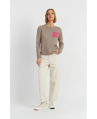  Women's Wool Cashmere One Pocket Sweater
