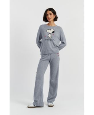  Women's Wool Cashmere Peanuts Original Sweater
