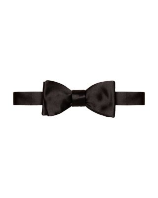 Ready Tied Slim Satin Silk Bow Tie