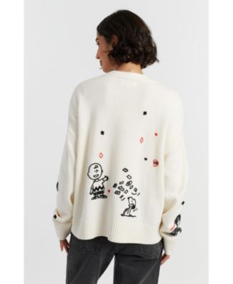  Women's Wool Cashmere Peanuts Poker Cardigan