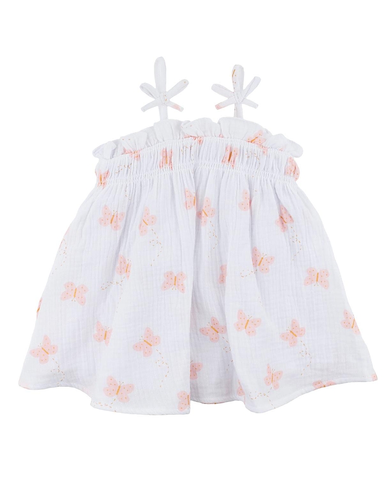 Oh Baby ! Girls' Brandie Mini Butterflies Dress - Baby, Little In White