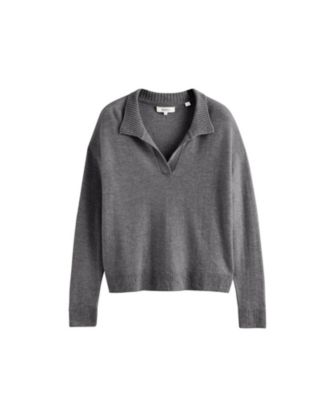 Women's Wool Cashmere Collared Sweater