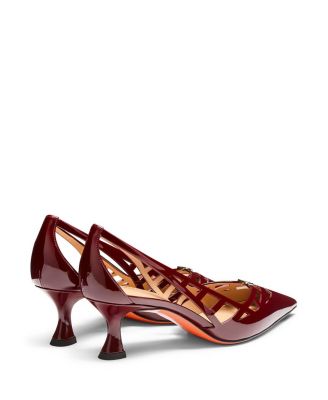 Women's Leather Mid-Heel Pump