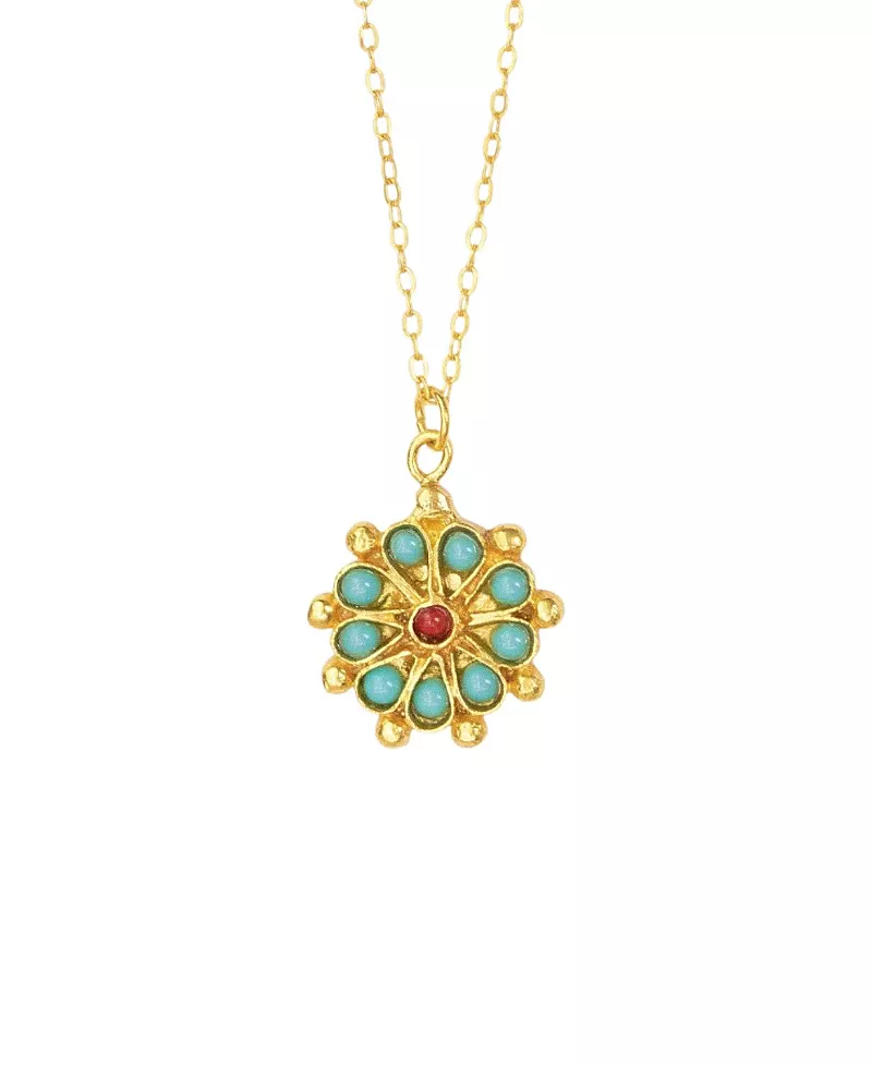 Ottoman Hands Beaded Pendant Necklace