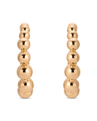 Bubble Graduated Medium Hoop Earrings