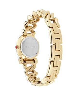 Gancini Twisted Chain Bracelet Watch, 28mm