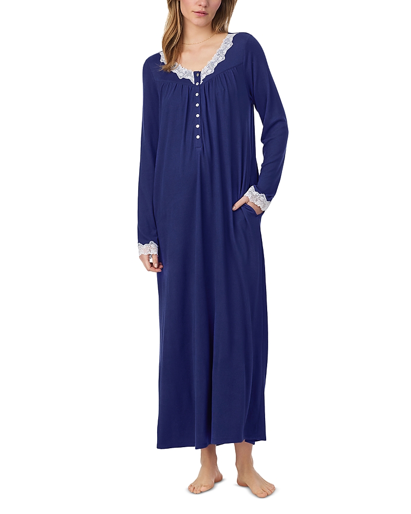 Eileen West Long Sleeve Ballet Nightgown In Blue