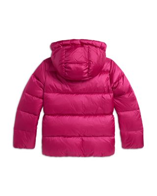 Girls' Metallic Down Hooded Jacket - Big Kid