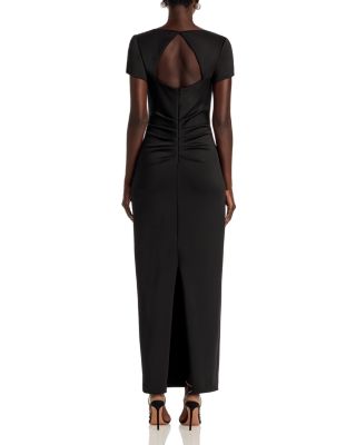 Scuba Open Back Cap Sleeve Maxi Dress - Exclusive