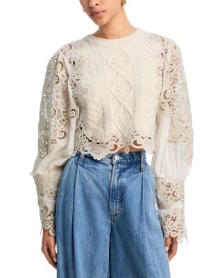 Vania Lace Combo Sweater