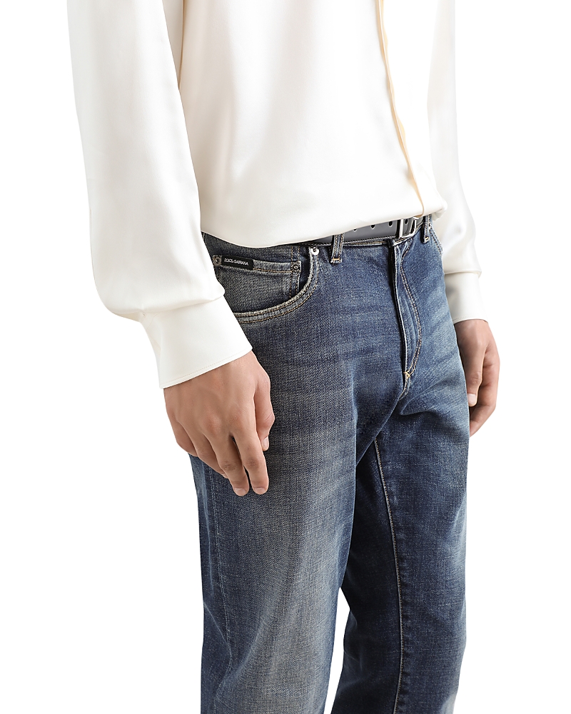 Dolce & Gabbana Slim Fit Jeans In Navy In Blue