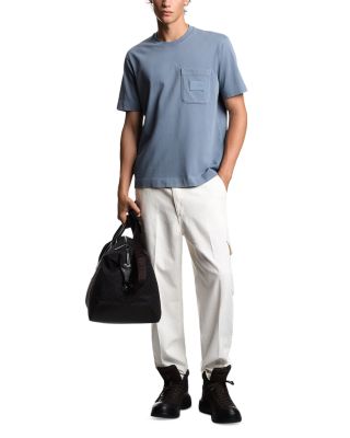 Jersey Tee With Leather Logo Patch