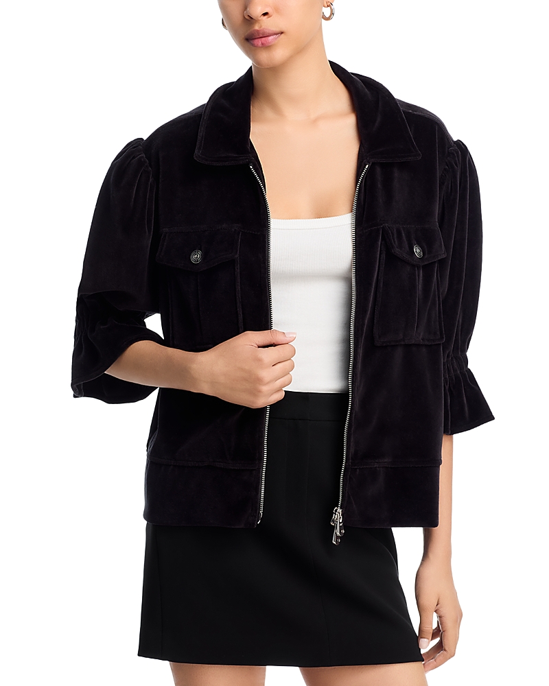 Cinq À Sept Cinq A Sept Velour Holly Jacket In Black