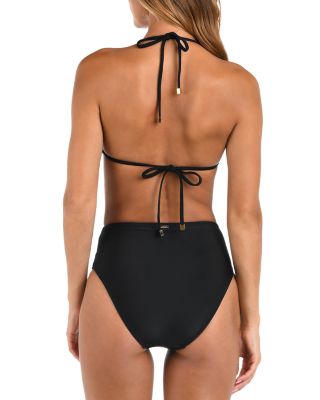 Annabelle Solid Triangle Top & Vanessa Solid High Waisted Bottom