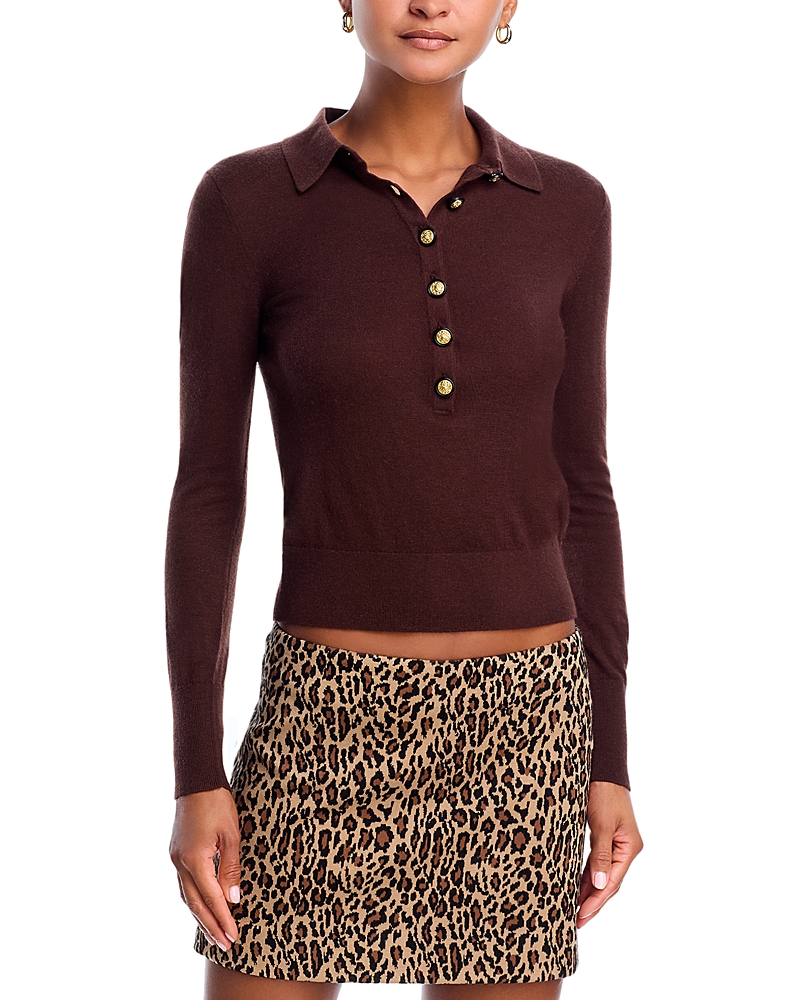L Agence L'agence Sterling Collared Sweater - Exclusive In Brown
