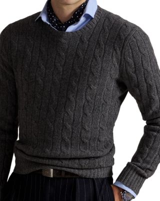 Cashmere Cable Knit Crewneck Sweater