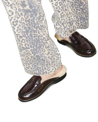 Women's Temi Shearling Lined Mule Flats