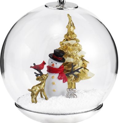 Snowman and Friends Snow Globe Ornament