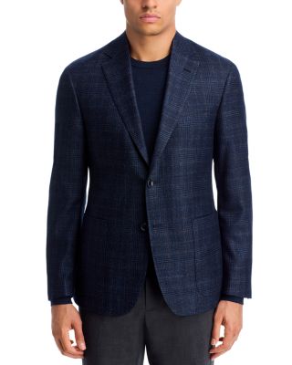 Loro Piana Wool, Silk & Cashmere Fabric Plaid Unstructured Regular Fit Sport Coat - Exclusive