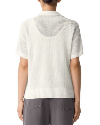 Cotton & Silk Split Neck Sweater