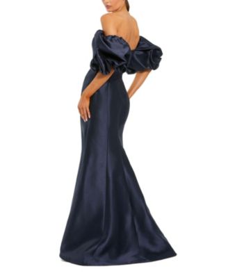 Sweetheart Off The Shoulder Puff Sleeve Gown