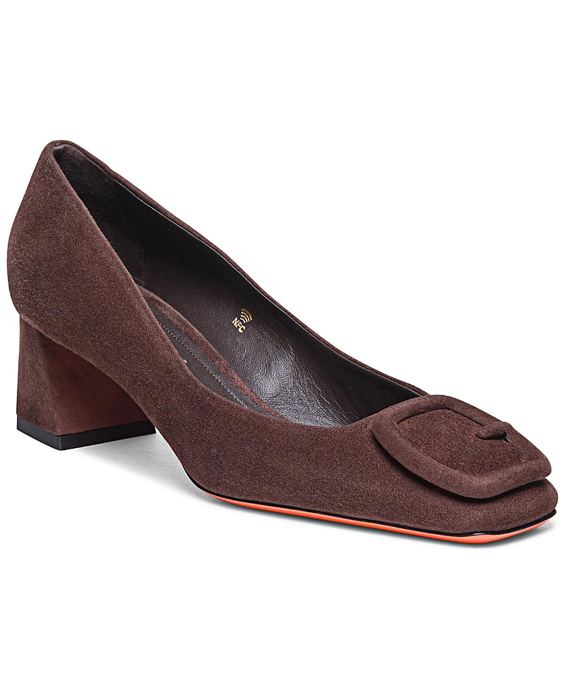 Santoni Women's Suede Low-Heel Pump