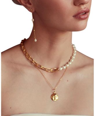 Moon Face Pendant Necklace