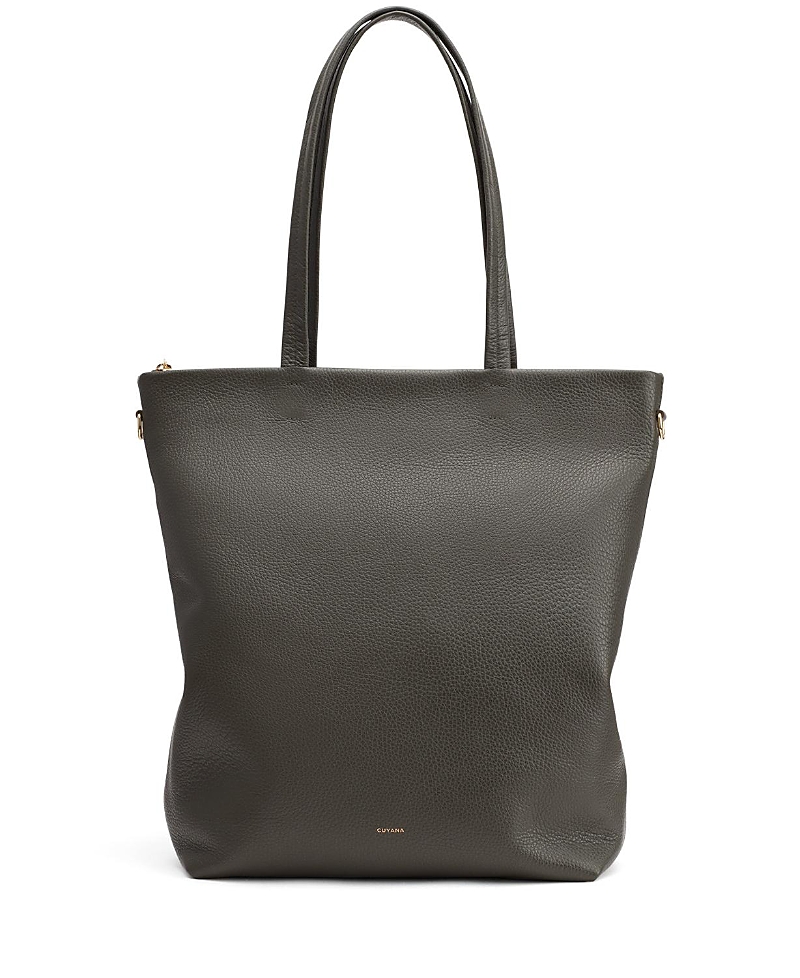 Cuyana Tall Easy Zipper Tote In Green