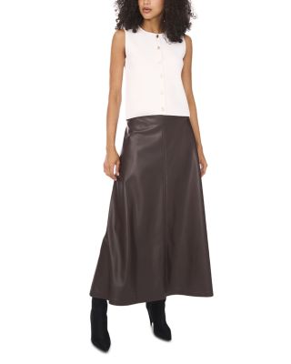 Sleeveless Button Up Crewneck Top