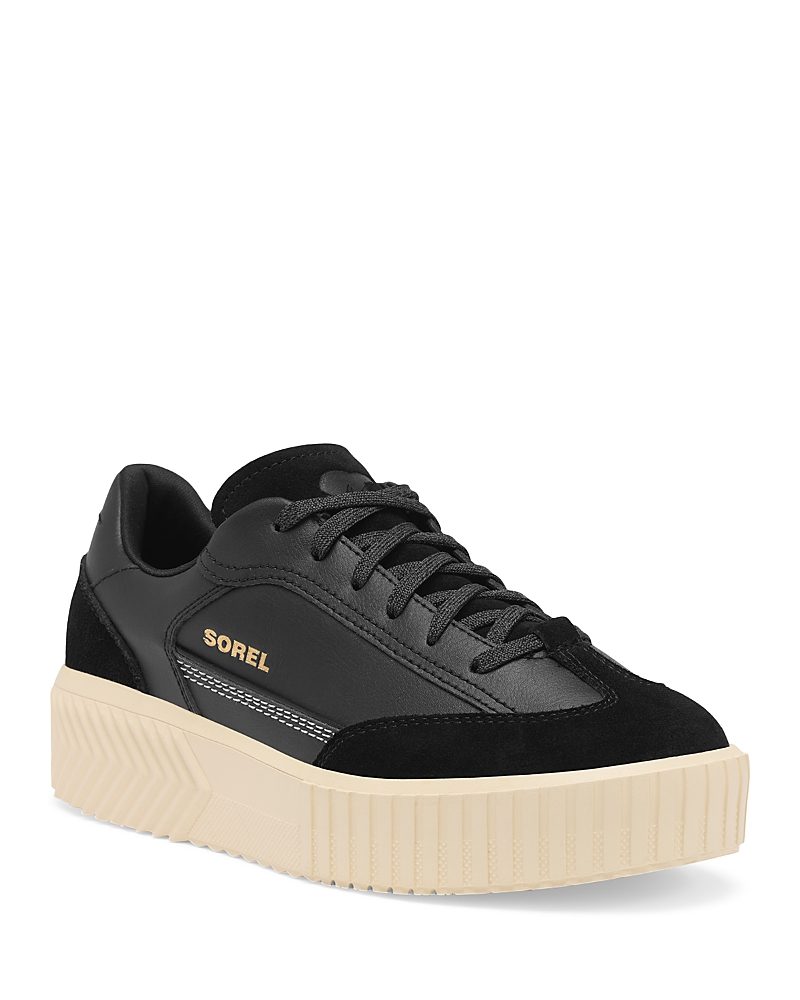 Sorel Ona Ave T-toe Platform Sneaker In Black