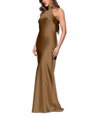 Sleeveless Satin Gown - Exclusive