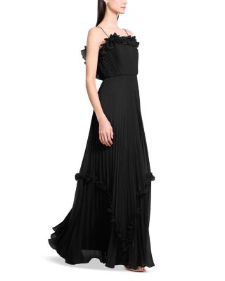 Shirring Ruffle Gown