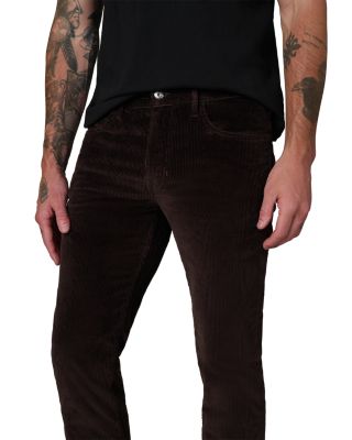 The Brixton Slim Straight Fit Corduroy Pants in Wren Brown