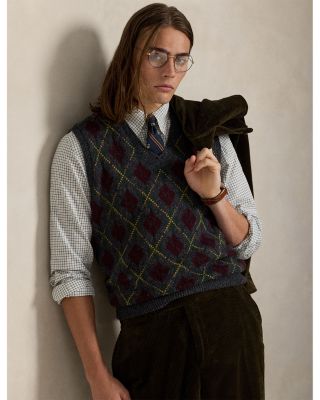 Argyle Wool Cashmere Sweater Vest