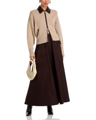 SIMKHAI Zofia Zip Front Wool Cardigan | Bloomingdale's