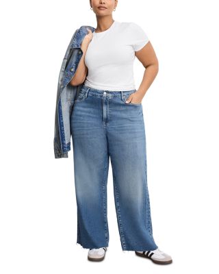 Good Skate Cropped Wide Leg Jeans in Indigo1005
