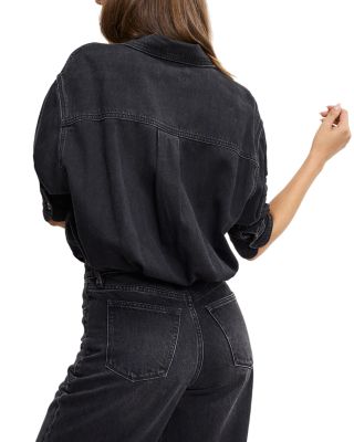 Denim Shirt Jumpsuit