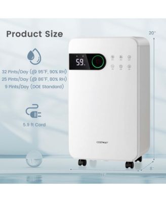  Dehumidifier for Home Basement Portable 32 Pints with Sleep Mode up to 2500 Sq. Ft