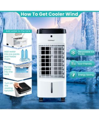 4-in-1 Evaporative Air Cooler with Fan & Humidifier