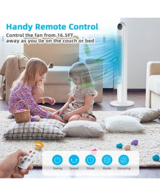 42'' Smart Display Panel 12H Timer Tower Fan with Remote