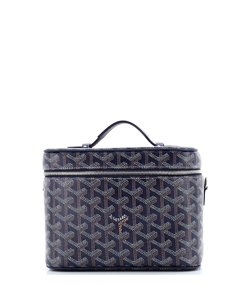 Pre-owned Pre-owned Goyard Goyard Muse Vanity Case Coated Canvas In Blue