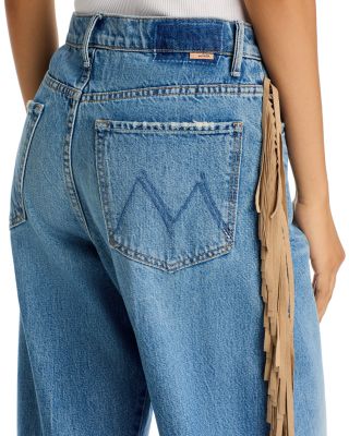 The Fringe Halfpipe Button Sneak High Rise Jeans in Folk Star