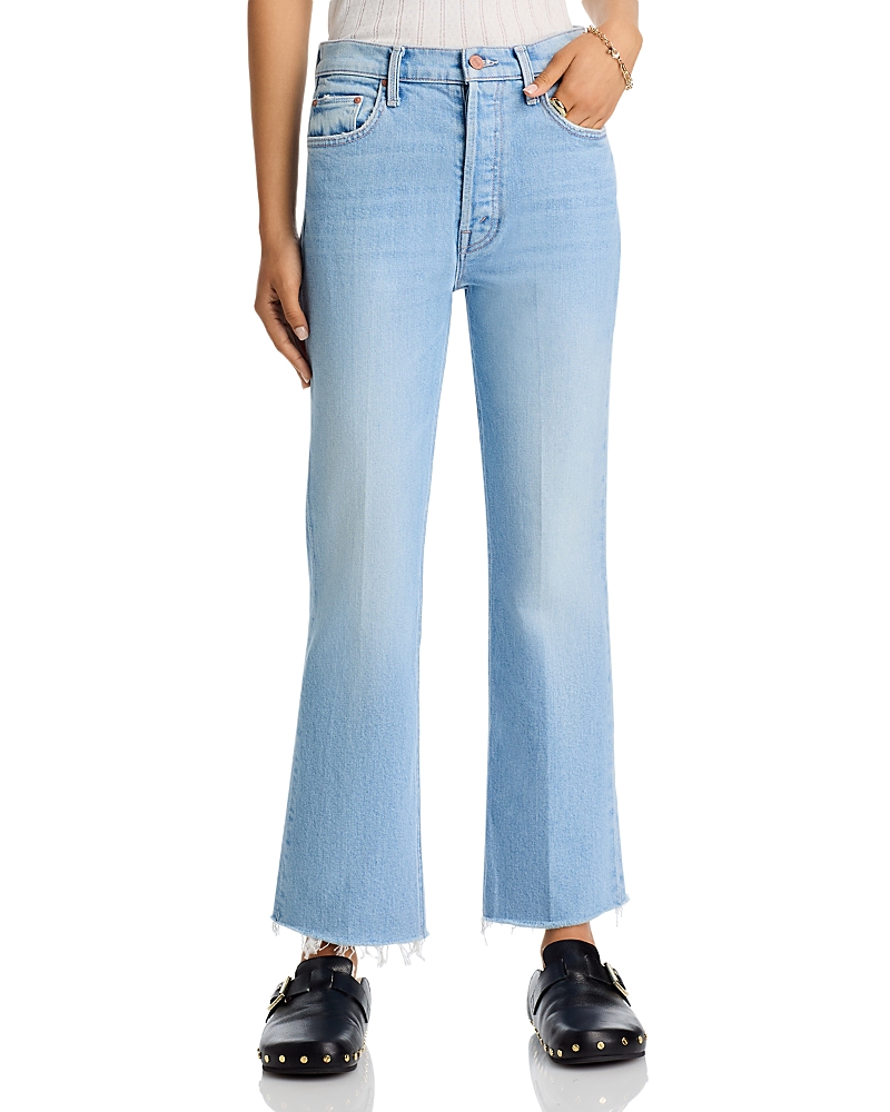 Mother The Tripper Flood Fray Jeans In Cool As A Cat