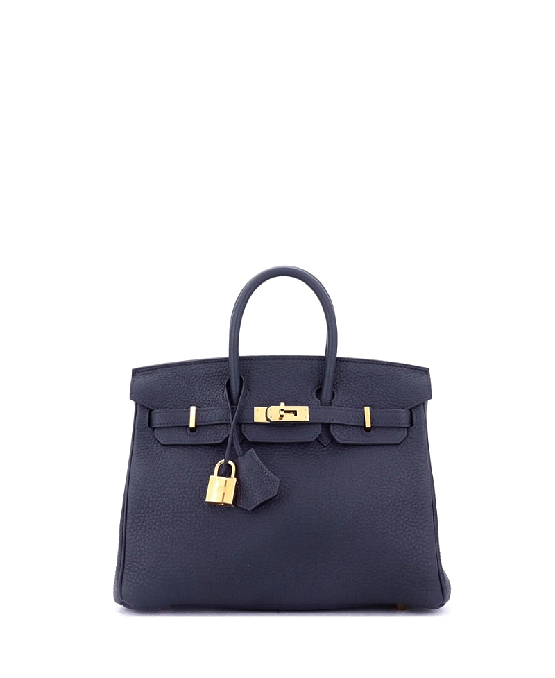 Pre-owned Pre-owned Hermes Hermes Birkin 25 Handbag Blue Togo With Gold Hardware