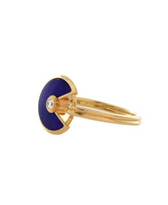 Amulette De Cartier Ring 18K Gold with Diamond and Lapis Lazuli