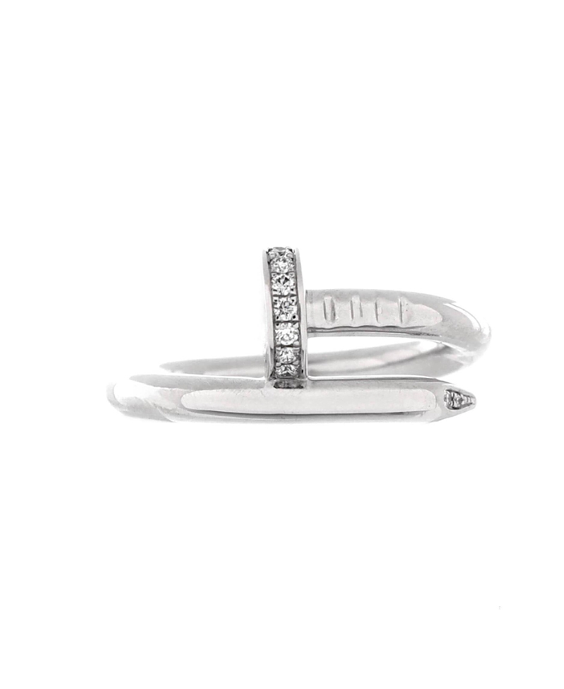 Pre-owned Pre-owned Cartier  Cartier Juste Un Clou Ring 18k White Gold With Diamonds